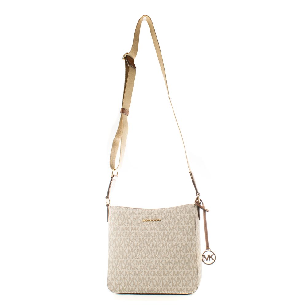 Michael Kors - Chic Monogram Canvas Adjustable Crossbody Bag - Beige Michael Kors