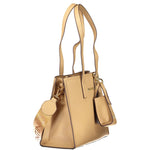 Valentino - Structured Textured Tote Bag with Logo Strap and Mini Charm - Beige Mario Valentino