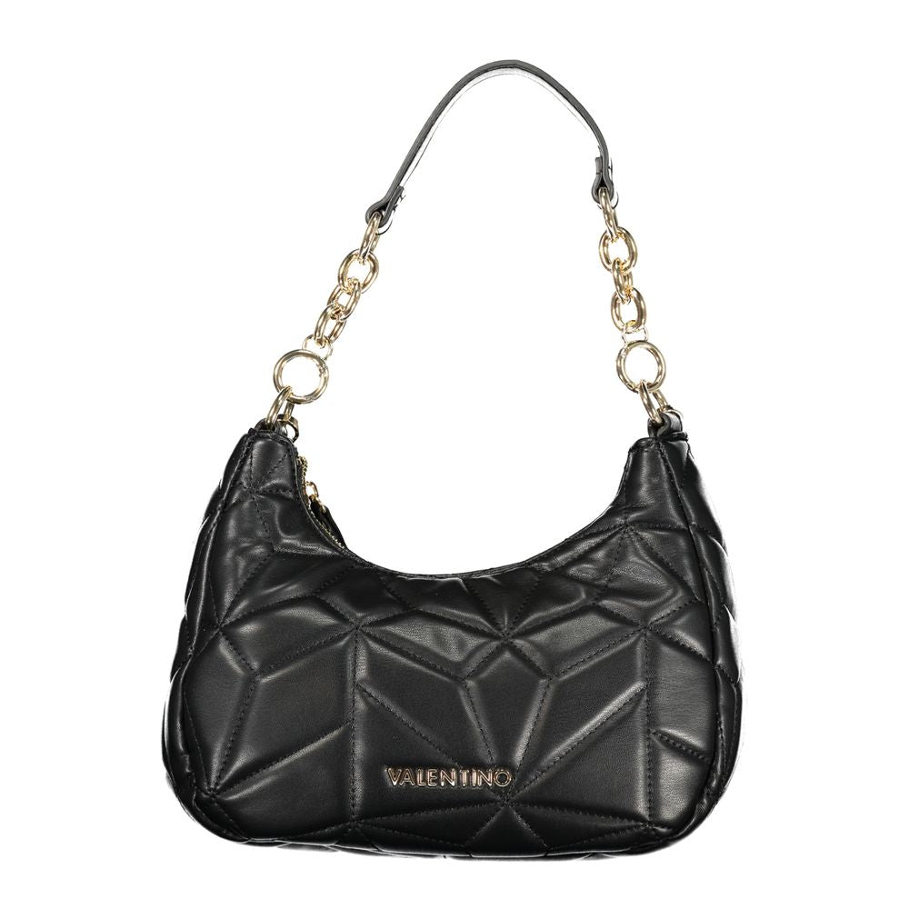 Valentino - Bold Geometric Quilted Chain Shoulder Bag - Black Mario Valentino