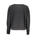 Desigual - Textured Long Sleeve Crew Neck Sweater - Black Desigual