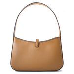 Michael Kors - Soft Faux Fur Structured Top Handle Shoulder Bag with Lock Charm - Brown Michael Kors
