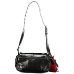 Desigual - Edgy PU Leather Shoulder Bag with Red Charm - Black Desigual