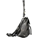 Desigual - Artistic Embossed Floral Mini Convertible Backpack - Black Desigual