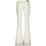 Desigual - Retro Raw Edge Cotton Flared Jeans - White Desigual