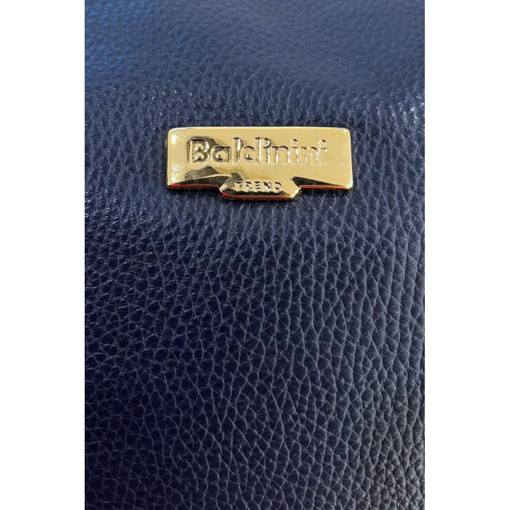 Baldinini Trend - Structured Textured Cowhide Shoulder Bag - Blue Baldinini Trend