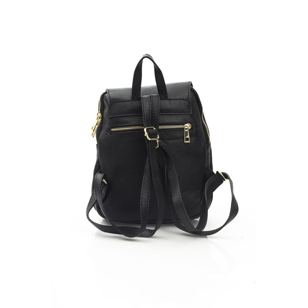 Baldinini Trend - Polished Cowhide Mini Backpack Crossbody - Black Baldinini Trend