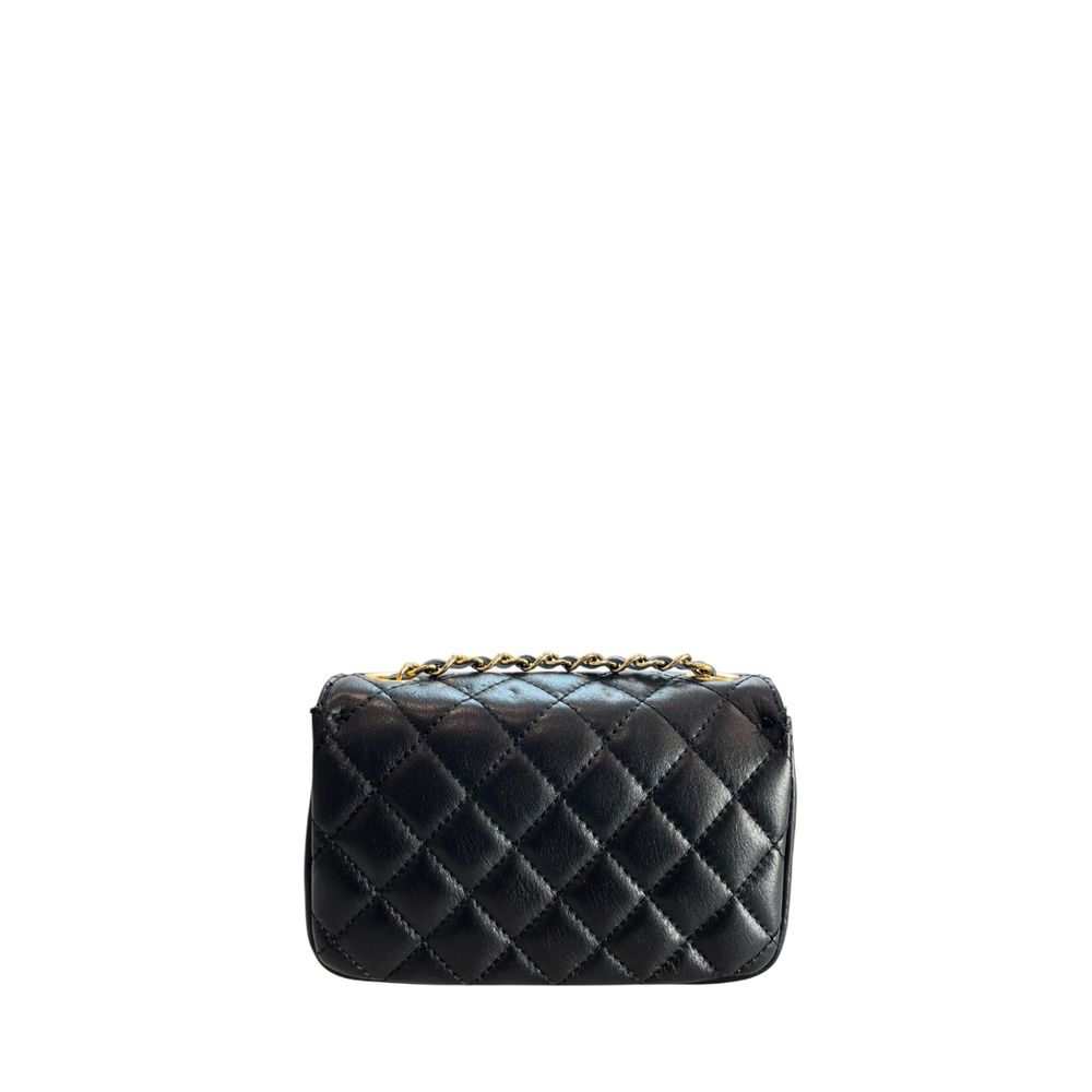 Baldinini Trend - Polished Cowhide Mini Backpack Crossbody - Black Baldinini Trend