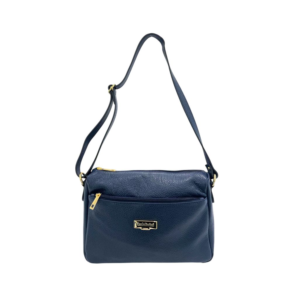 Baldinini Trend - Textured Cowhide Crossbody Bag - Blue Baldinini Trend
