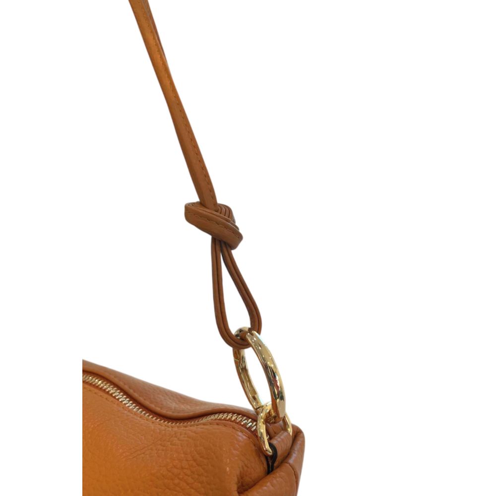 Baldinini Trend - Versatile Pebbled Leather Shoulder Clutch Bag - Brown Baldinini Trend