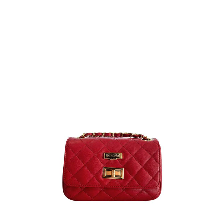 Baldinini Trend - Quilted Cowhide Mini Crossbody Bag - Red Baldinini Trend