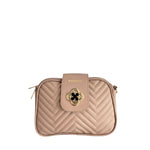 Baldinini Trend - Chic Quilted Chevron Crossbody Bag - Beige Baldinini Trend
