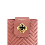 Baldinini Trend - Elegant Quilted Chevron Crossbody Bag - Pink Baldinini Trend