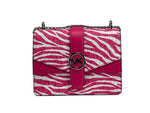 Michael Kors - Bold Zebra Print Compact Crossbody Bag - Dragon Fruit Michael Kors
