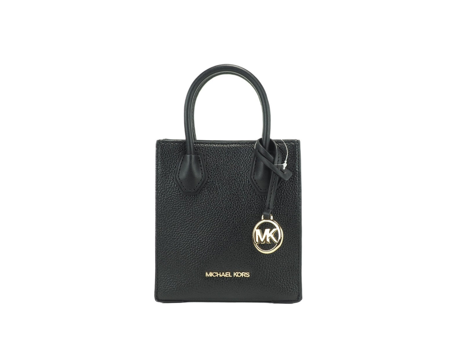 Michael Kors - Polished Textured Leather Mini Crossbody Bag - Black Michael Kors