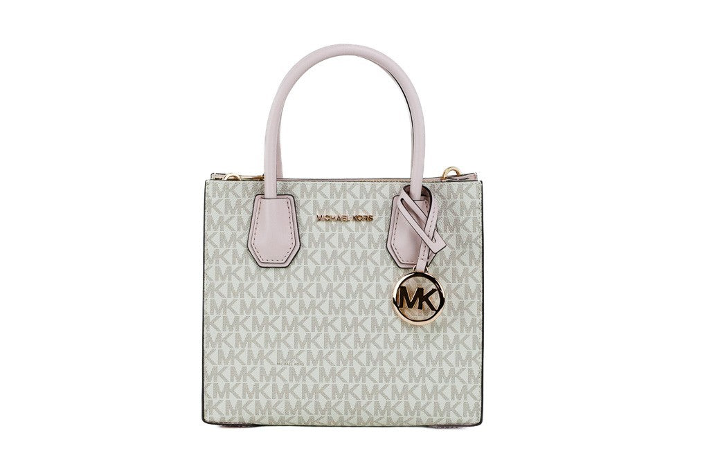 Michael Kors - Sophisticated Logo Print Structured Crossbody Bag - Powder Blush Multi Michael Kors