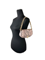 Michael Kors - Bold Pink Snake Print Small Messenger Crossbody Bag - Pink Snake Michael Kors