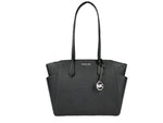 Michael Kors - Polished Leather Medium Signature Tote Bag - Black Michael Kors