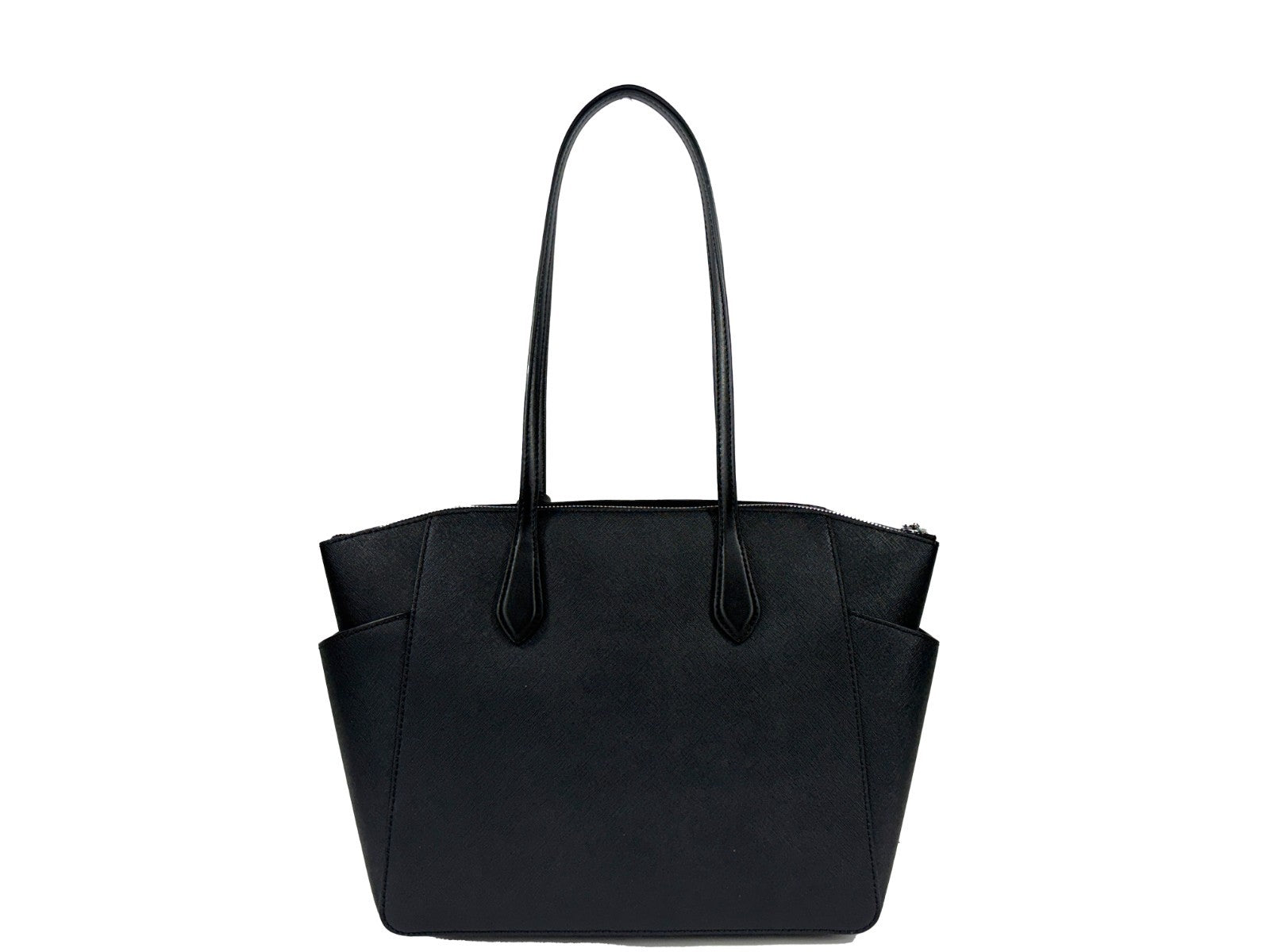 Michael Kors - Polished Leather Medium Signature Tote Bag - Black Michael Kors