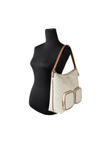 Michael Kors - Polished Logo Print Large Cargo Shoulder Bag - Vanilla Michael Kors