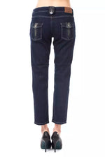 Ungaro Fever - Sophisticated Dark Denim Straight Leg Capri Jeans - Blue Ungaro Fever