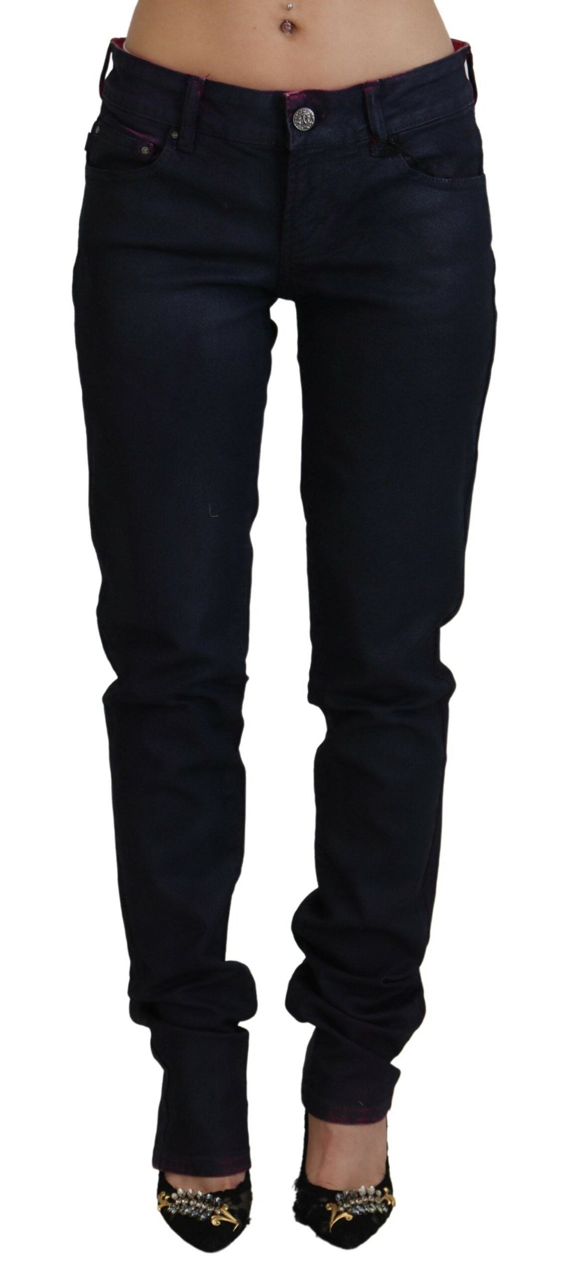 Just Cavalli - Edgy Low Waist Slim Fit Skinny Jeans - Black Just Cavalli