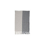 Only - Sophisticated Split Check Lightweight Scarf - Grey Only