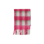 Only - Vibrant Checked Fringe Scarf - Pink Multicolor Only