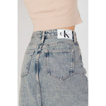 Calvin Klein Jeans - Effortless Front Split Maxi Denim Skirt - Blue Calvin Klein Jeans