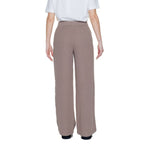 Street One - Effortless Cotton Wide Leg Palazzo Pants - Brown Street One