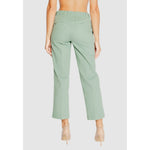 Street One - Elegant Straight Leg Cotton Twill Trousers - Turquoise Street One