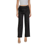 Street One - Polished Regular Fit Straight Leg Trousers - Black Street One