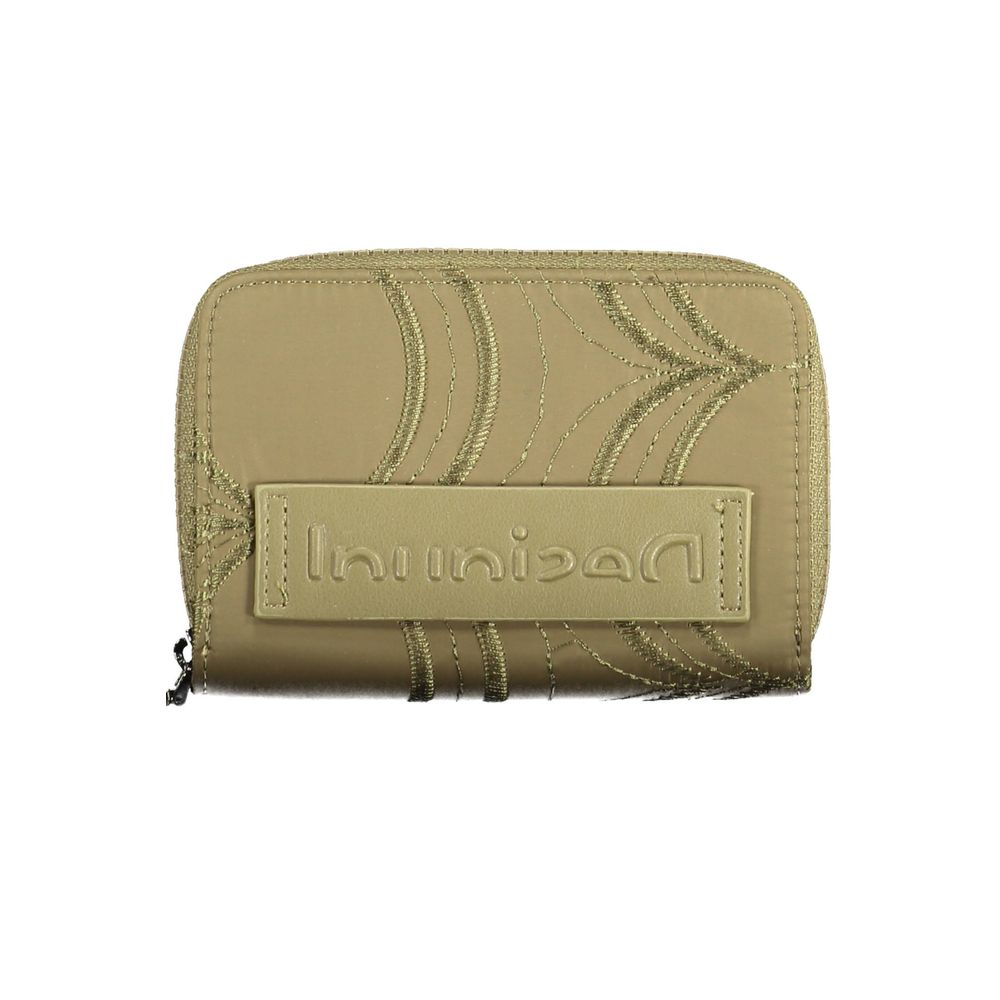Desigual - Vibrant Embroidered Zip Wallet - Green Desigual