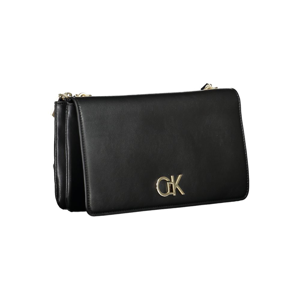 Calvin Klein - Structured Recycled Polyester Logo Shoulder Bag - Black Calvin Klein