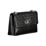 Calvin Klein - Sleek Embossed Logo Chain Shoulder Bag - Black Calvin Klein