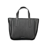 Calvin Klein - Sleek Structured Polyethylene Handbag with Dual Handles - Black Calvin Klein