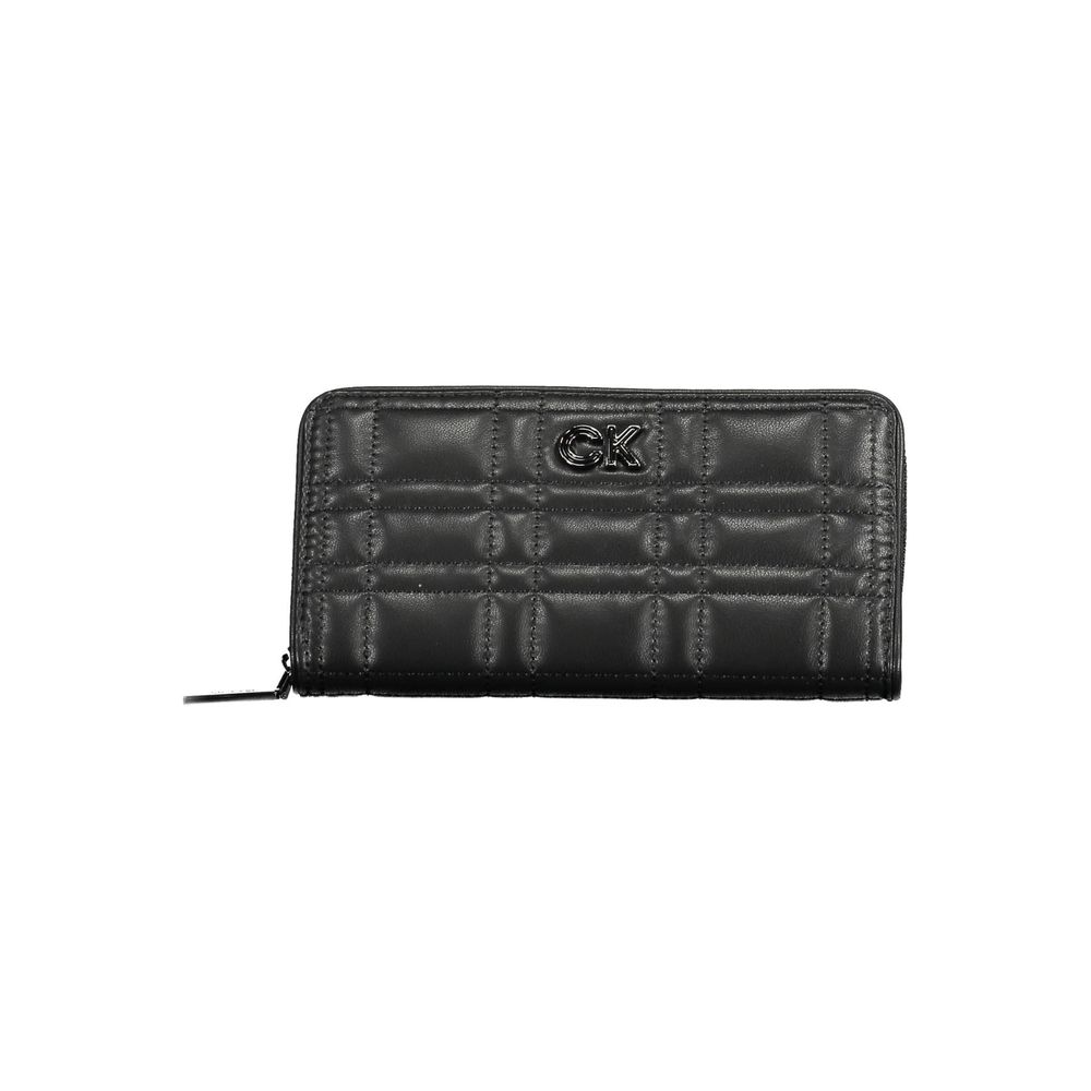 Calvin Klein - Sleek Quilted Zip-Around Wallet with RFID Protection - Black Calvin Klein