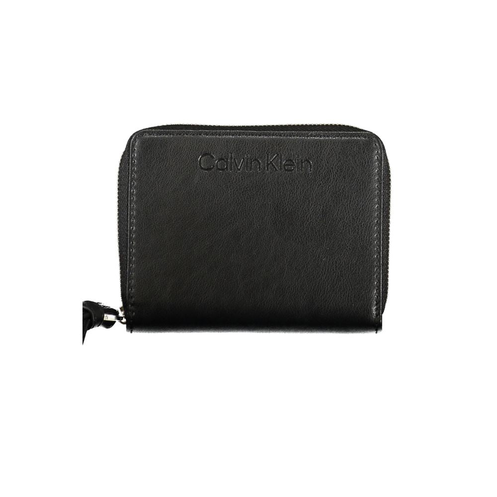 Calvin Klein - Sleek Recycled Polyester Zip Wallet with Wrist Strap - Black Calvin Klein