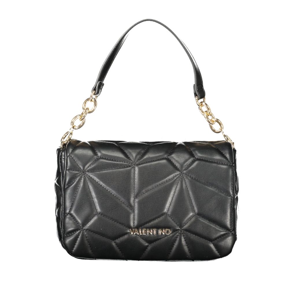 Valentino - Geometric Quilted Chain Shoulder Bag - Black Mario Valentino