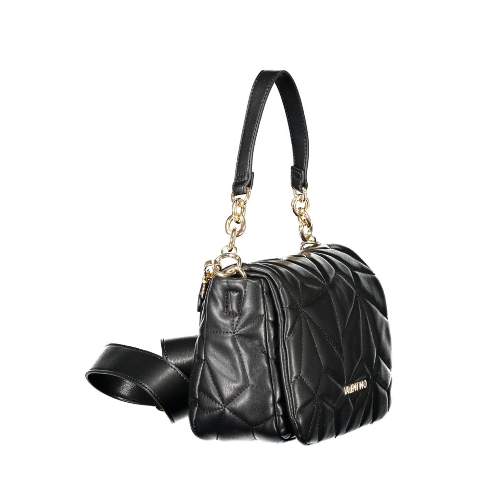 Valentino - Geometric Quilted Chain Shoulder Bag - Black Mario Valentino