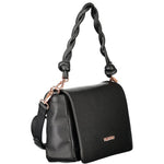 Valentino - Sleek Braided Handle Polyethylene Shoulder Bag - Black Mario Valentino