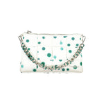 Desigual - Playful Woven Polka Dot Polyethylene Clutch Bag - White Green Desigual