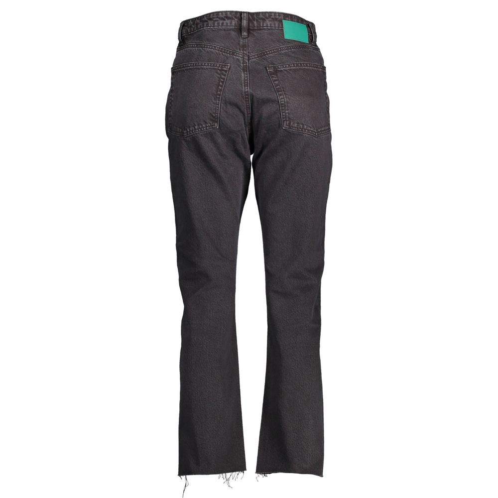 Desigual - Bold High-Rise Flare Jeans with Embroidery - Black Desigual