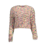 Desigual - Playful Textured Cropped Knit Sweater - Multicolor Pink Desigual