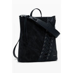Desigual - Edgy Lace-Up Mini Patch Backpack - Black Desigual
