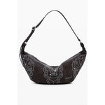 Desigual - Edgy Studded Crescent Shoulder Bag - Brown Desigual