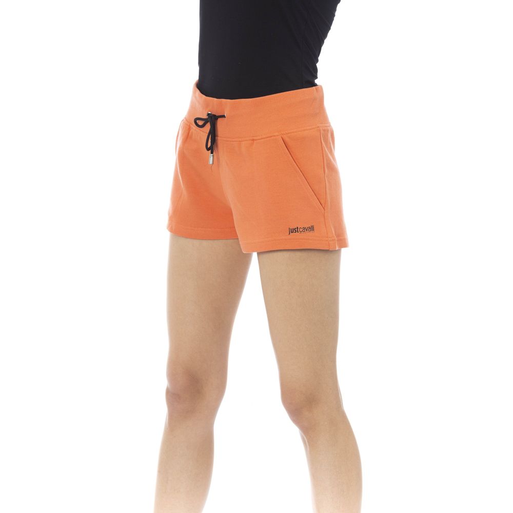 Just Cavalli - Bold Cotton Drawstring Lounge Shorts - Orange