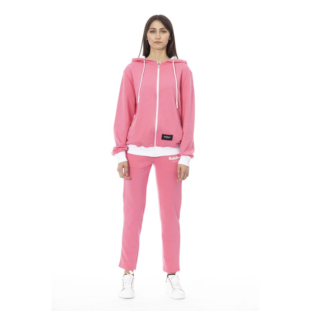 Baldinini Trend - Relaxed Cotton Fleece Zip-Up Tracksuit Set - Pink Baldinini Trend