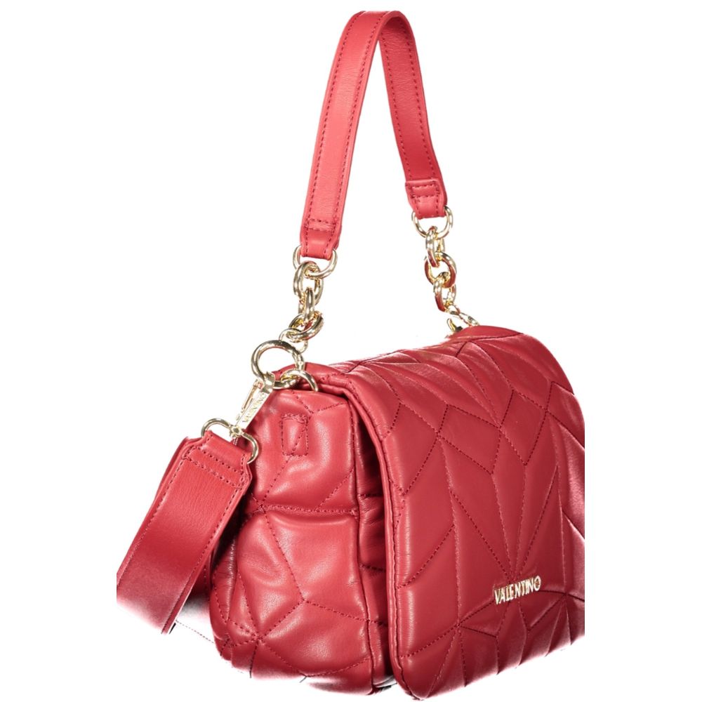 Valentino - Bold Quilted Geometric Chain Shoulder Bag - Red Mario Valentino