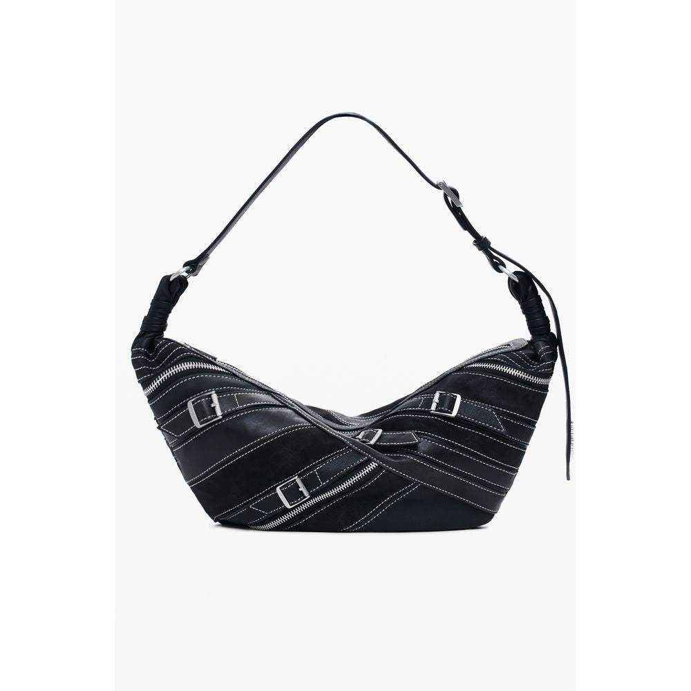 Desigual - Edgy Buckle Detail Polyethylene Shoulder Bag - Black Desigual