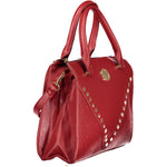 Laura Biagiotti - Bold Studded Structured PVC Handbag - Red Laura Biagiotti